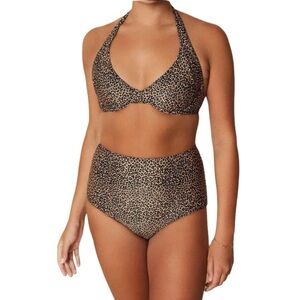 Faithful the Brand Indi Animal Print Bikini set NWOT